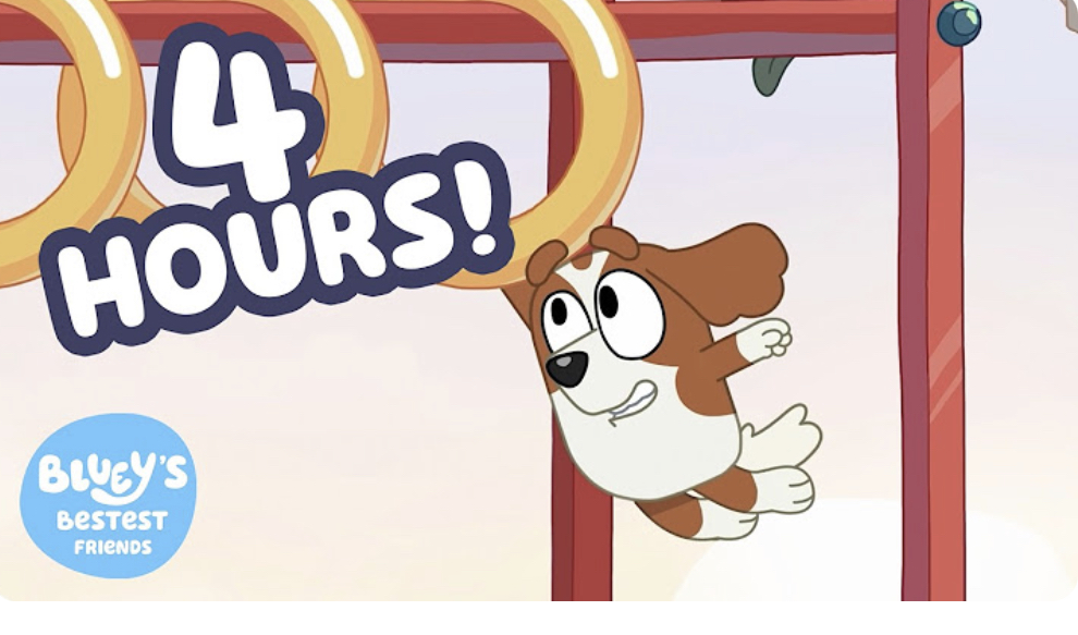Bluey episode rated developmentally appropriate for ages 4–7 by Kidoio kids video rating app