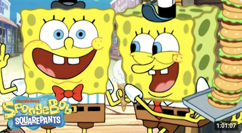SpongeBob Krusty Krab Day rated Caution — Kidoio behavioural scorecard for kids ages 7+